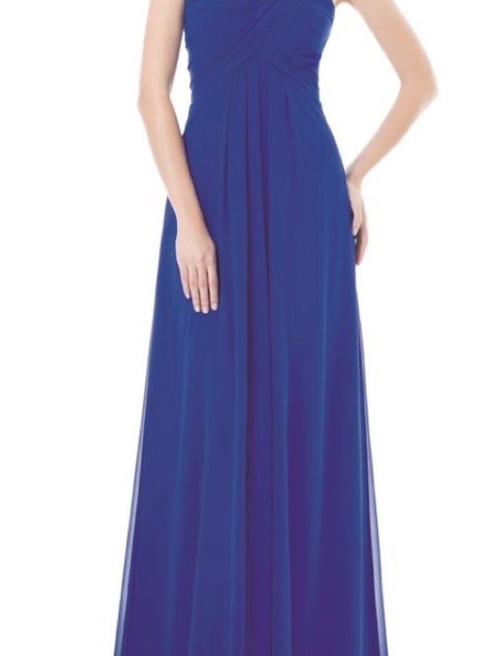 Bill Levkoff Royal Blue Strapless Maxi Dress